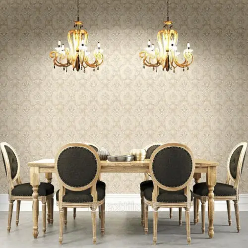 Satin Flowers Z66839 bej krem Viktoryen damask duvar kağıdı