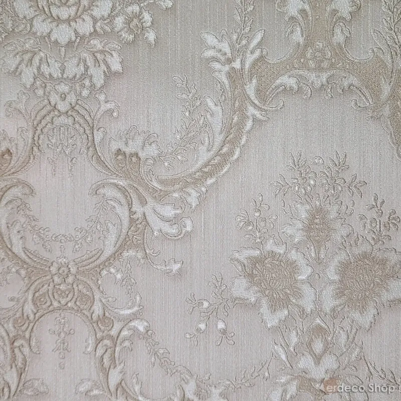 Satin Flowers Z66839 bej krem Viktoryen damask duvar kağıdı