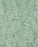 Satin Flowers Z66811 Gri-yeşil zeminli yaprak desenli duvar kağıdı