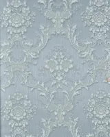 Satin Flowers Z66841 gri krem klasik damask desenli duvar kağıdı