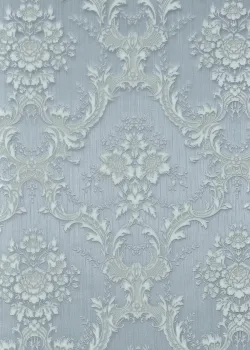 Satin Flowers Z66841 gri krem klasik damask desenli duvar kağıdı
