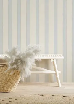 Satin Flowers Z66855 Beyaz-Gri Dikey Çizgili Duvar Kağıdı