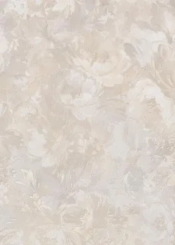 Satin Flowers Z66860 ışıltılı floral bej krem duvar kağıdı