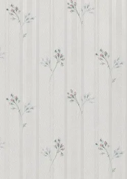 Satin Flowers Z66863 pastel floral çizgili romantik duvar kağıdı