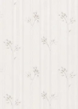 Satin Flowers Z66865 Pastel Çiçekli Dikey Çizgili Duvar Kağıdı