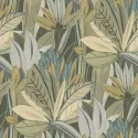 Satin Flowers Z66872 Toprak Tonlu Tropik Duvar Paneli