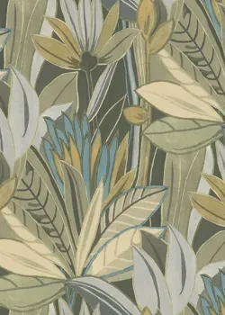 Satin Flowers Z66872 Toprak Tonlu Tropik Duvar Paneli