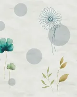 Satin Flowers Z66885 Pastel Çiçekli Modern Duvar Paneli