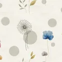 Satin Flowers Z66886 Renkli Çiçekli Modern Duvar Paneli