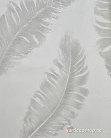 Savana Z77528 Beyaz Üzerine Gri Tüy Desenli Duvar Kağıdı 5m²