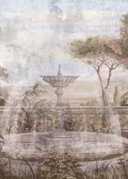 Savana Z77575 Boboli Kahve Pembe Bahçe Paneli