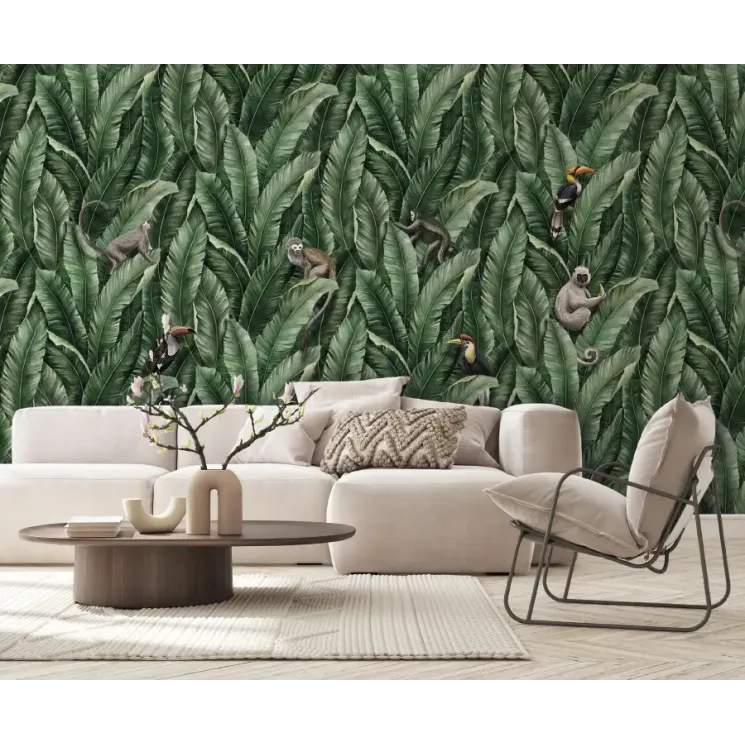 Zambaiti Parati Z77595 Savana Maymunlu Tropik Duvar Paneli Zambaiti Parati Z77595 Savana Maymunlu Tropik Duvar Paneli
