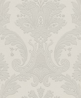 Tradizione Italiana Z21731 Klasik Damask Desenli İnci Beyazı ve Krem Duvar Kağıdı, 5.33m²