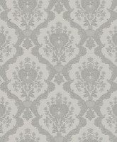 Tradizione Italiana Z21741 Klasik Damask Desenli Açık Gri ve Gümüş Duvar Kağıdı, 5.33m²