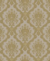 Tradizione Italiana Z21747 Klasik Damask Desenli Altın Bej ve Grej Duvar Kağıdı, 5.33m²