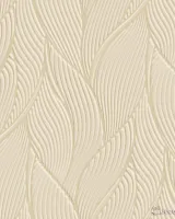 Trussardi 7 Z18904, Kabartmalı Yaprak Desenli Krem Duvar Kağıdı, 7m²