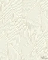 Trussardi 7 Z18906, Kabartmalı Yaprak Desenli Beyaz Duvar Kağıdı, 7m²