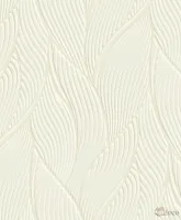Trussardi 7 Z18906, Kabartmalı Yaprak Desenli Beyaz Duvar Kağıdı, 7m²