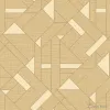 Trussardi 7 Z18948: Geometrik bej modern iç mekan duvar kağıdı Modern geometrik desenli, bej ve açık krem tonlarında keten dokulu elyaf duvar kağıdı