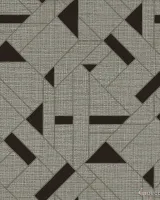 Trussardi 7 Z18950, Modern Geometrik Füme Keten Dokulu Duvar Kağıdı, 7m²