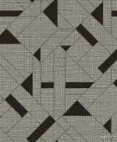 Trussardi 7 Z18950, Modern Geometrik Füme Keten Dokulu Duvar Kağıdı, 7m²