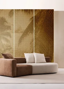 Trussardi 7 Z18978 Altın Noktalı Palmiye Duvar Paneli
