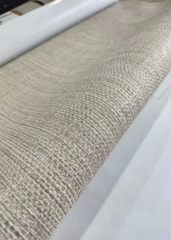 Trussardi 7 Z18945, Modern Bej Keten Dokulu Duvar Kağıdı, 7m²