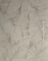 Trussardi 8 Z30303, Bej Büyük Yaprak Desenli Duvar Kağıdı, 7m²