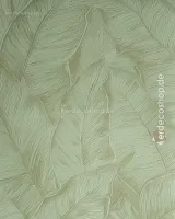 Trussardi 8 Z30309, Açık Yeşil Büyük Yaprak Desenli Duvar Kağıdı, 7m²