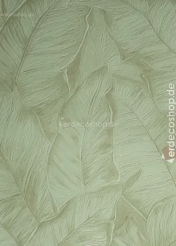 Trussardi 8 Z30309, Açık Yeşil Büyük Yaprak Desenli Duvar Kağıdı, 7m²