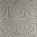 Trussardi 8 Z30312, Krem Kabartmalı Yelpaze Desenli Duvar Kağıdı, 7m²