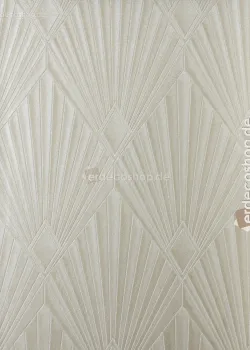 Trussardi 8 Z30314, Açık Bej Kabartmalı Yelpaze Desenli Duvar Kağıdı, 7m²