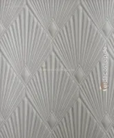 Trussardi 8 Z30317, Krem Yelpaze Desenli Kabartmalı Duvar Kağıdı, 7m²