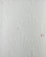 Trussardi 8 Z30320, Açık Krem Kabartmalı Yelpaze Desenli Duvar Kağıdı, 7m²