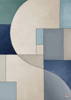 Trussardi 8 Z30378, Geometrik Sanat Duvar Kağıdı Paneli, 9m²
