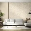 Vision Z76041 bej kahve tonlarında, mermer veya soyut dalgalı desenli, modern duvar kağıdı.