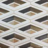 Vision Z76003 geometrik baklava desenli duvar kağıdı, gri, kahve, krem, 3D