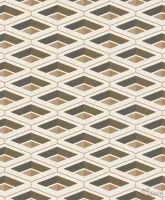 Vision Z76003 Geometrik Baklava Desenli Gri Kahve Duvar Kağıdı