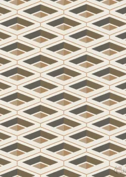 Vision Z76003 Geometrik Baklava Desenli Gri Kahve Duvar Kağıdı
