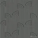 Vision Z76005 Art Deco Geometrik Kemer Gri Siyah Duvar Kağıdı