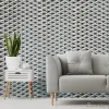 Vision Z76006 geometrik üçgen desenli duvar kağıdı, gri, siyah, bej, 3D