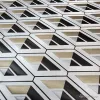 Vision Z76006 geometrik üçgen desenli duvar kağıdı, gri, siyah, bej, 3D