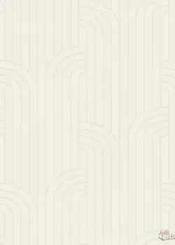 Vision Z76024 Krem Fildişi Art Deco Geometrik Duvar Kağıdı