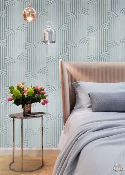 Vision Z76048 Gri Lacivert Art Deco Kemer Desen Duvar Kağıdı Vision Z76048 Gri Lacivert Art Deco Kemer Desen Duvar Kağıdı