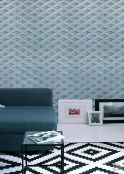 Vision Z76050 Füme Mavi 3D Geometrik Baklava Duvar Kağıdı Vision Z76050 Füme Mavi 3D Geometrik Baklava Duvar Kağıdı
