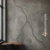 Eskitme Gri Çatlak Beton Efektli Duvar Tasarımı Eskitme gri renkte, belirgin çatlak beton efekti bulunan, dokulu dekoratif duvar tasarımı E110.
